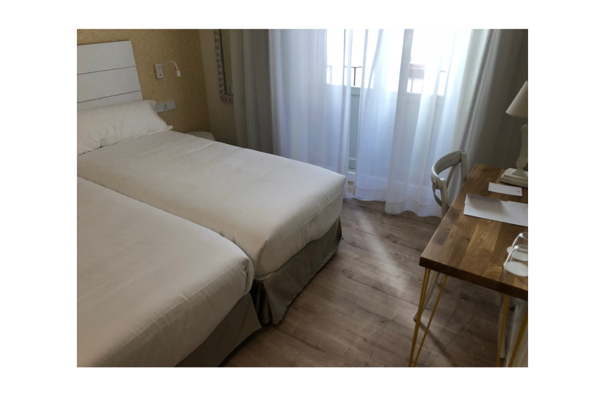 Suelo laminado en hotel del casco antiguo de Málaga